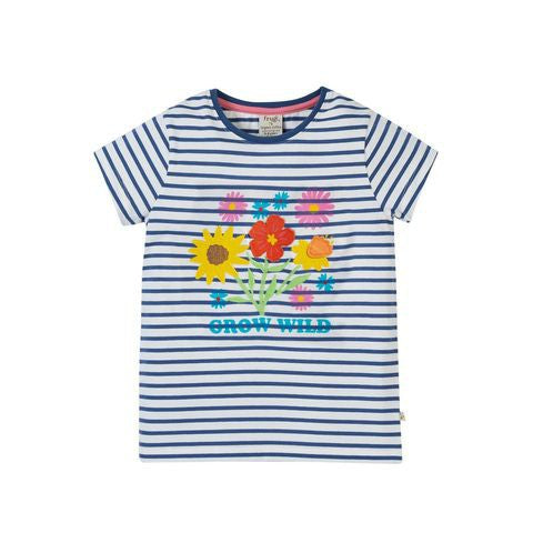 Navy Blue Breton / Grow Wild Elise Applique T-Shirt