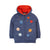 Navy Blue / Planets Ted Fleece Lined Hoodie - 1 Left Size 3-4 years-Frugi-Modern Rascals