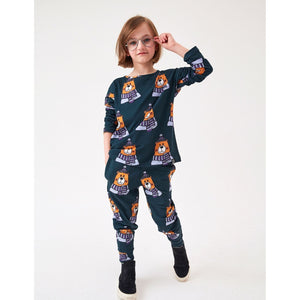 Navy Blue Teddy Bear Long Sleeve Shirt - 1 Left Size 10-12 years-KuKuKid-Modern Rascals