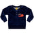 Navy Velour Sweatshirt - 1 Left Size 7-9 years-Raspberry Republic-Modern Rascals