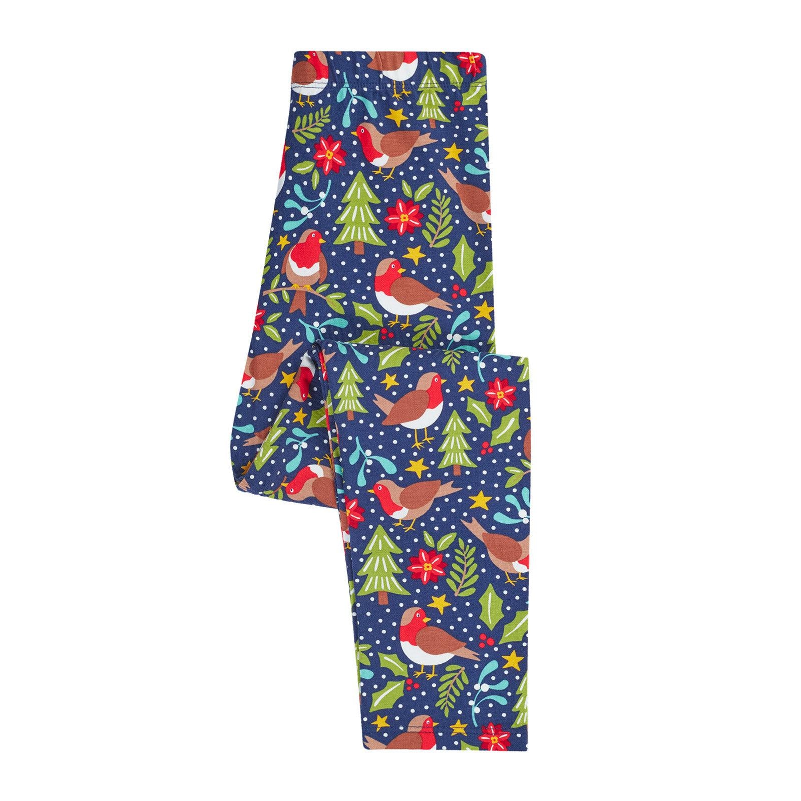 Navy/Robin Libby Leggings-Frugi-Modern Rascals