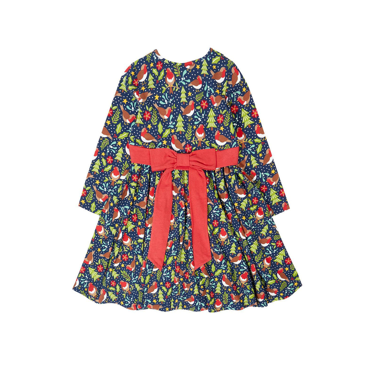 Navy/Robin Party Skater Dress-Frugi-Modern Rascals