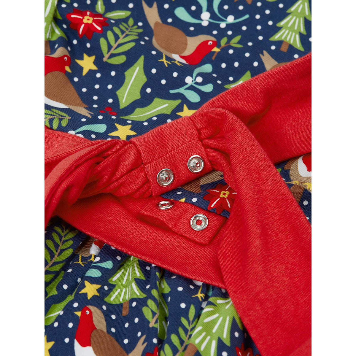 Navy/Robin Party Skater Dress-Frugi-Modern Rascals