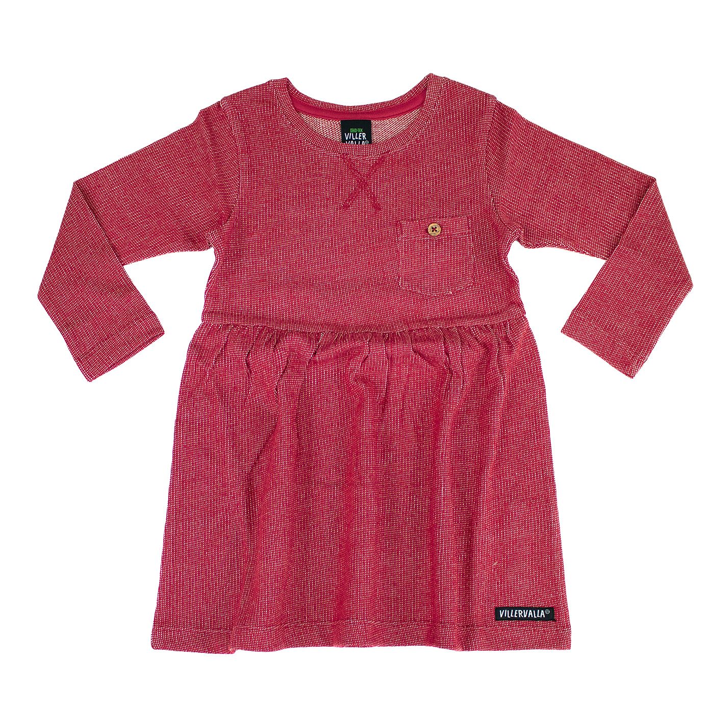 Nordic Knit Long Sleeve Flared Dress in Tango - 2 Left Size 2-3 & 10-11 years-Villervalla-Modern Rascals