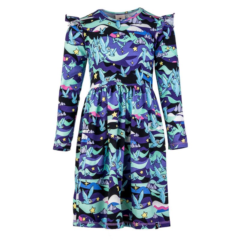 Northern Lights Long Sleeve Dress - 1 Left Size 4-6 years-Mullido-Modern Rascals