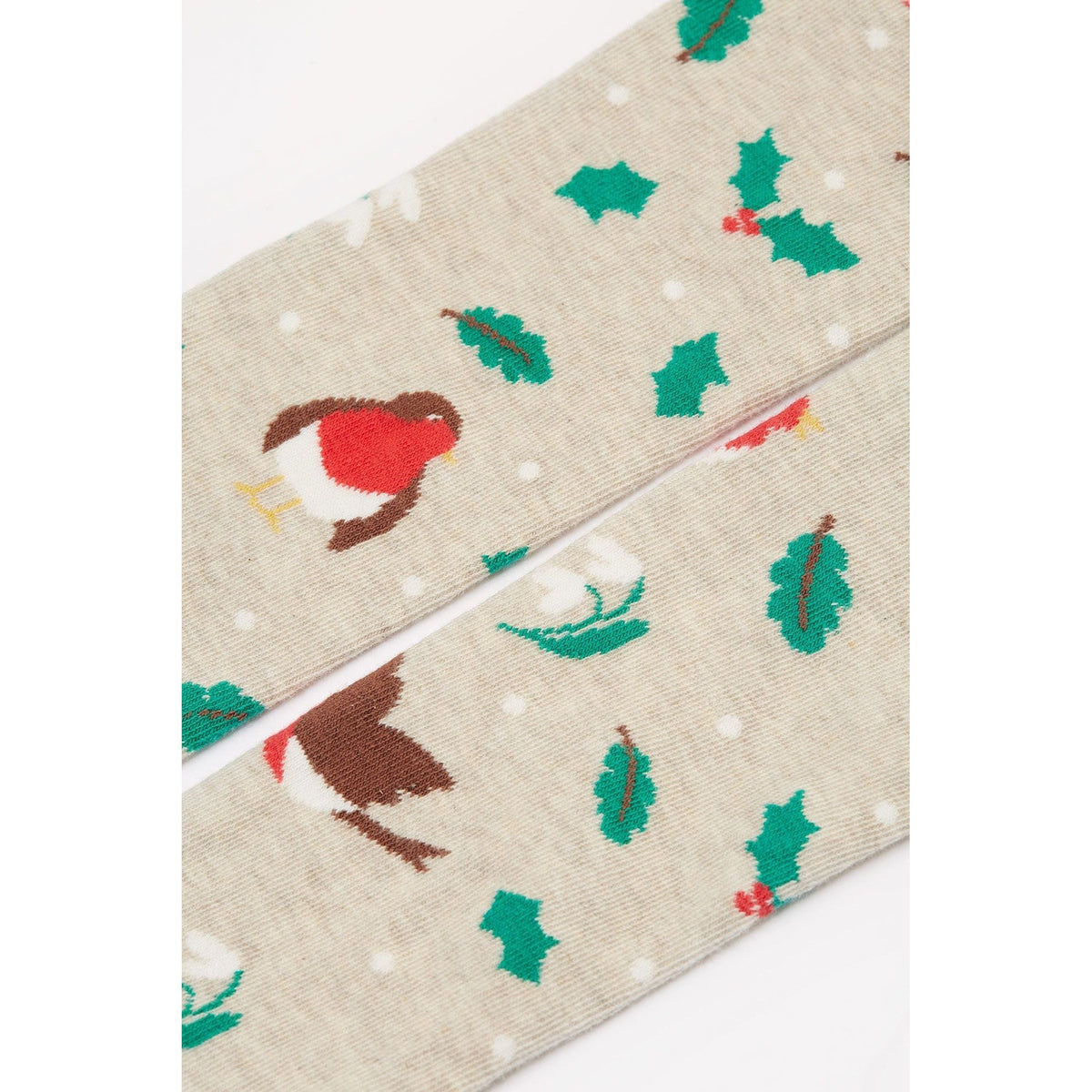 Oatmeal Robin / Red Norah Tights - 2 Pack - 1 Left Size 2-4 years-Frugi-Modern Rascals