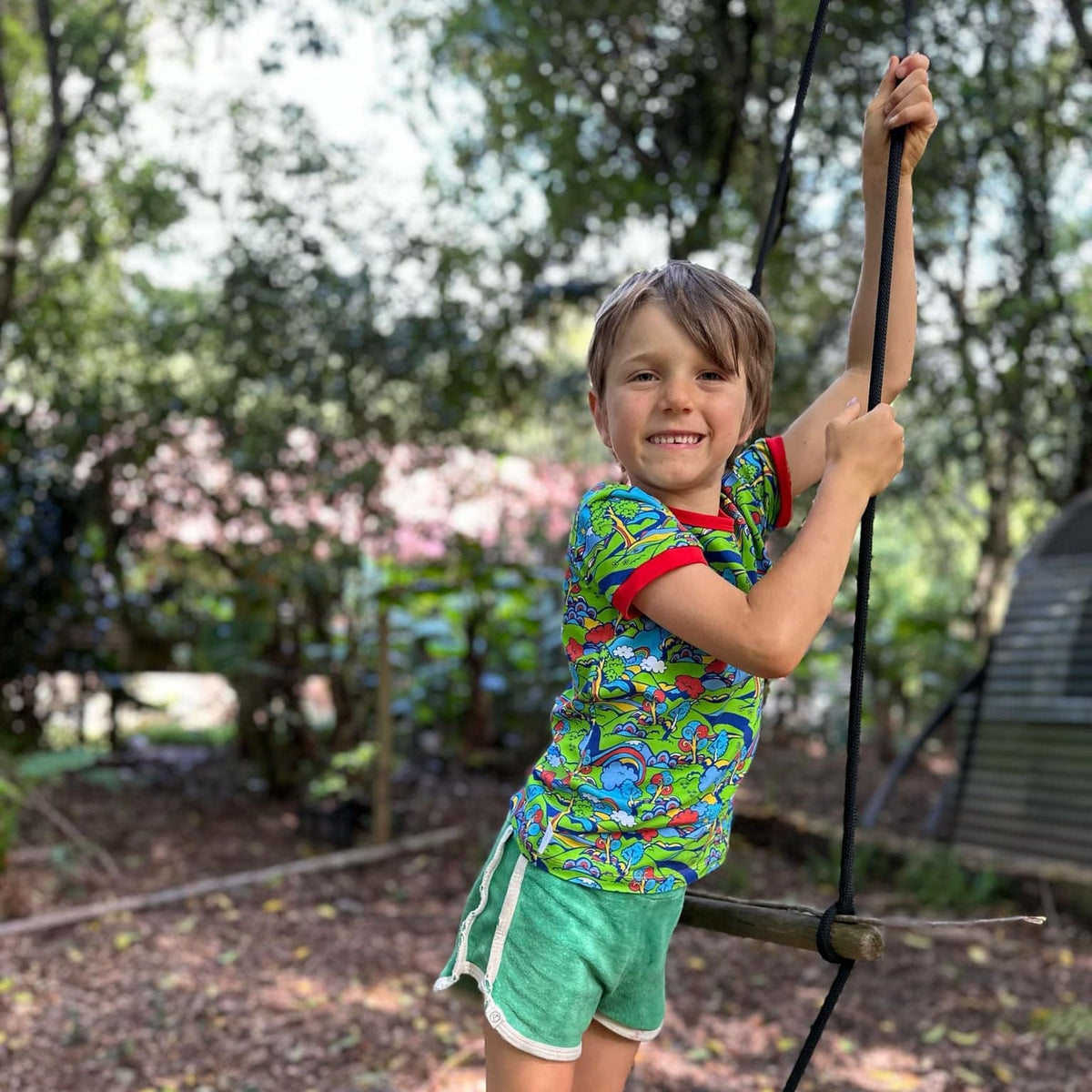 Oh The Places You'll Go Short Sleeve Shirt - 1 Left Size 5-6 years-Uddevalla Barn-Modern Rascals