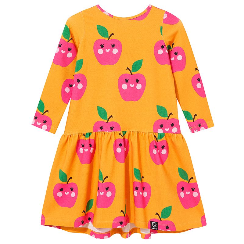 Orange Apples Dancing Dress - 1 Left Size 10-12 years-KuKuKid-Modern Rascals