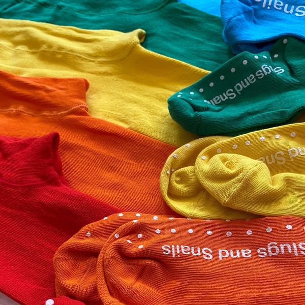 Orange Basics Tights-Slugs and Snails-Modern Rascals