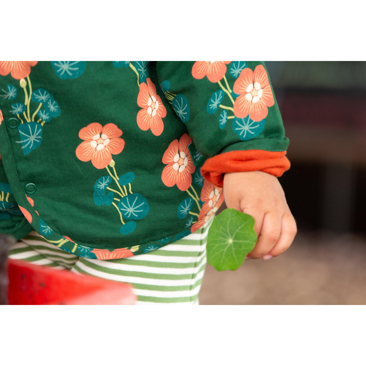 Orange Blooms Reversible Spring Jacket-Little Green Radicals-Modern Rascals