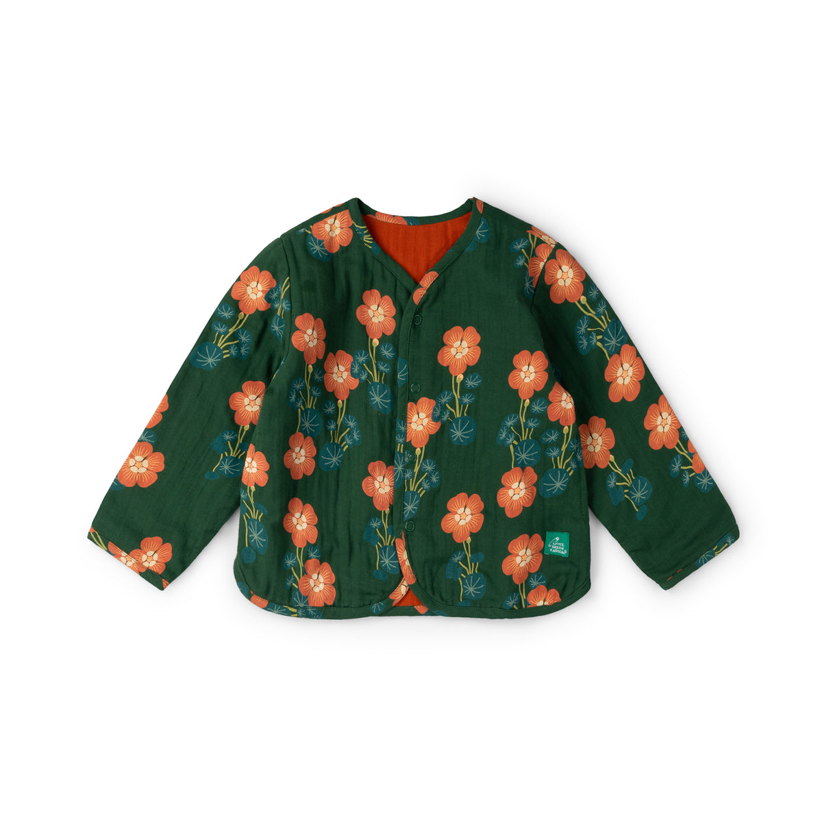 Orange Blooms Reversible Spring Jacket-Little Green Radicals-Modern Rascals