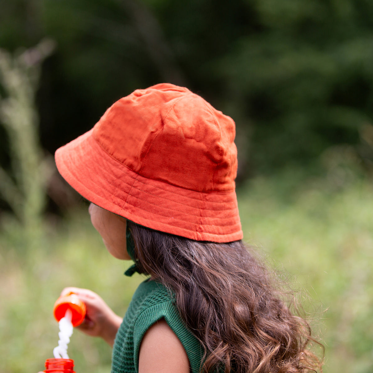 Orange Blooms Reversible Sunhat-Little Green Radicals-Modern Rascals