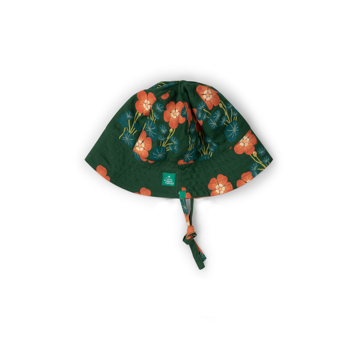 Orange Blooms Reversible Sunhat-Little Green Radicals-Modern Rascals