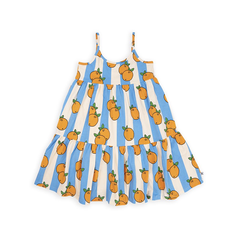 Orange Flared Halter Dress - 1 Left Size 12-14 years-CARLIJNQ-Modern Rascals