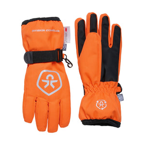 Orange Recycled Waterproof Winter Gloves - 2 Left Size 10-12 & 12-14 years-Color Kids-Modern Rascals