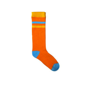 Orange Ribbed Tube Socks - 2 Left Size 2-3 years-Moromini-Modern Rascals