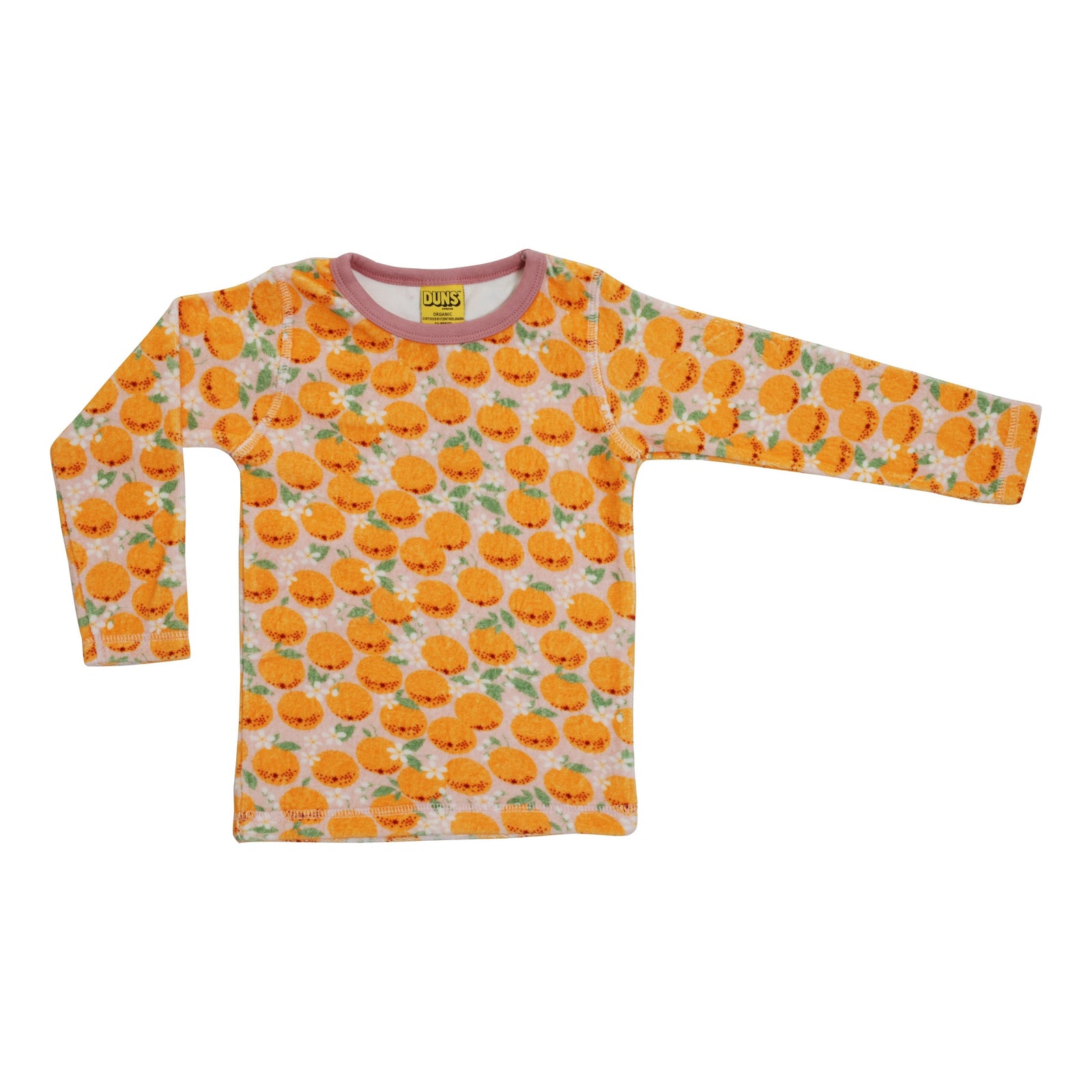 Oranges - Pink Velour Long Sleeve Shirt - 2 Left Size 10-12 & 12-14 years-Duns Sweden-Modern Rascals