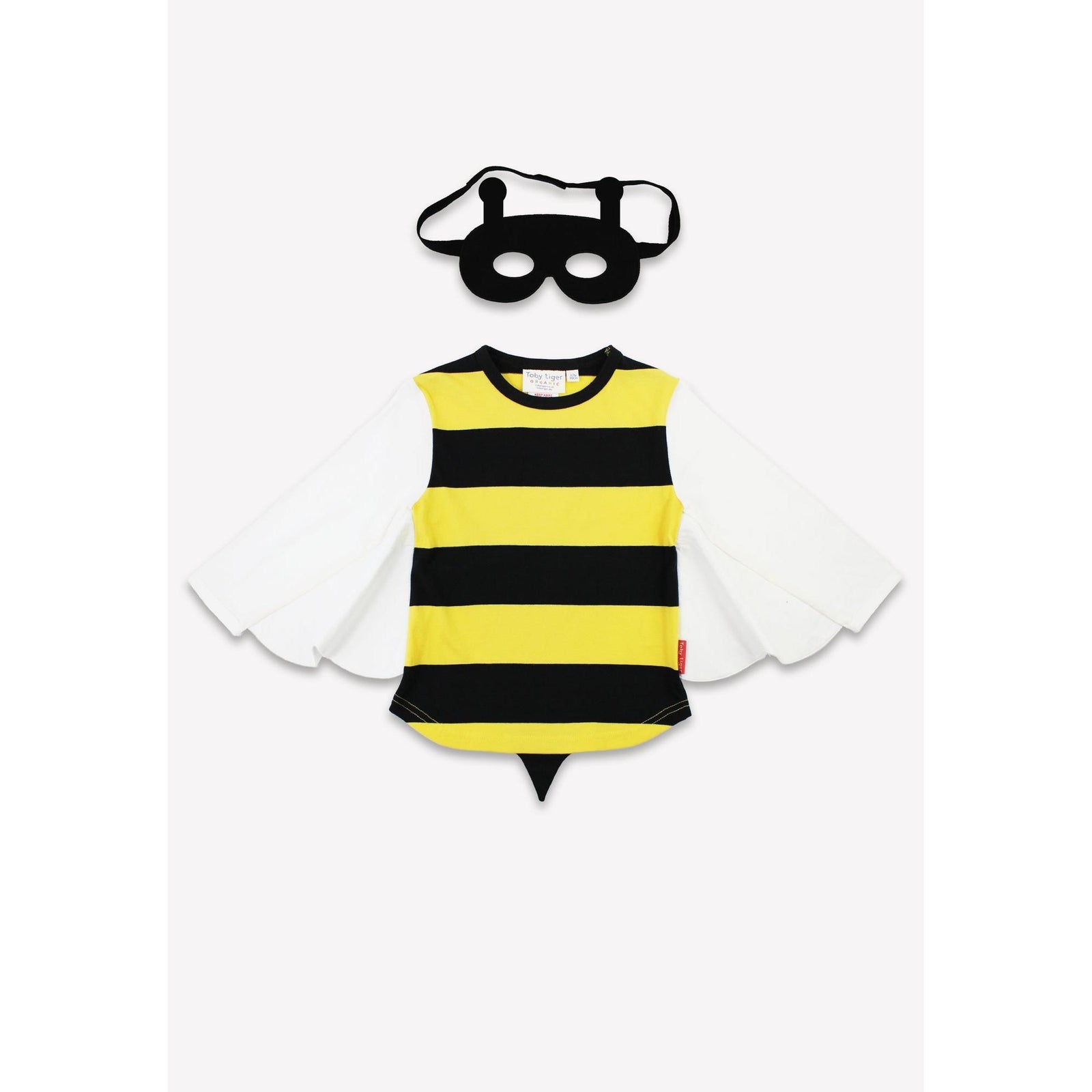 Organic Bee Shirt and Mask Set-Toby Tiger-Modern Rascals