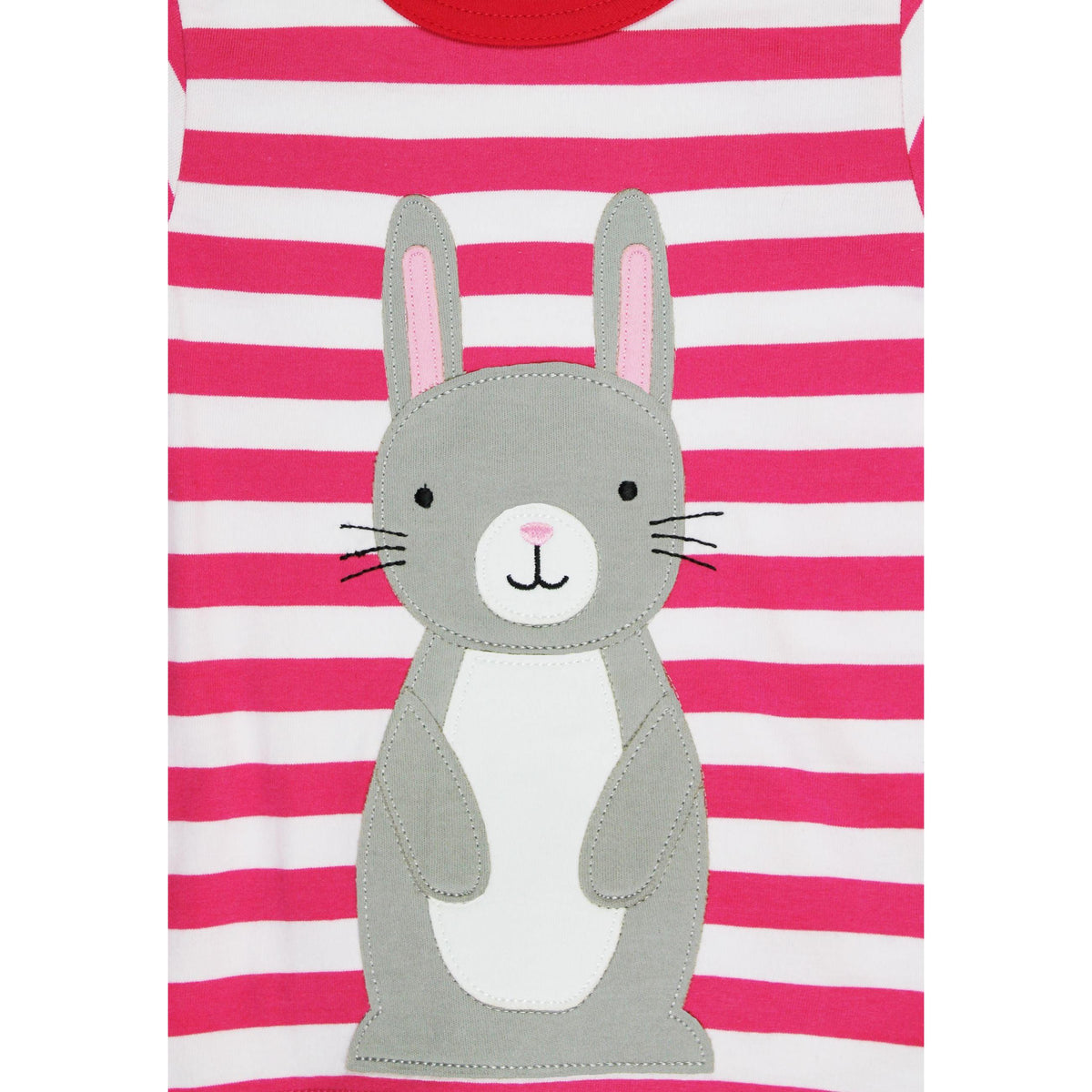 Organic Bunny Applique Short Sleeved Shirt-Toby Tiger-Modern Rascals