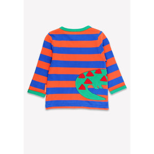 Organic Crocodile Applique Long Sleeve Shirt - 2 Left Size 5-6 & 7-8 years-Toby Tiger-Modern Rascals
