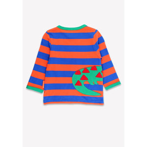 Organic Crocodile Applique Long Sleeve Shirt-Toby Tiger-Modern Rascals