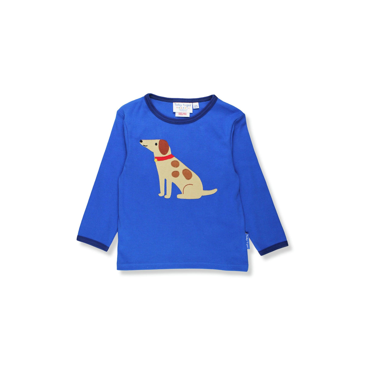 Organic Dog Applique Long Sleeve Shirt-Toby Tiger-Modern Rascals
