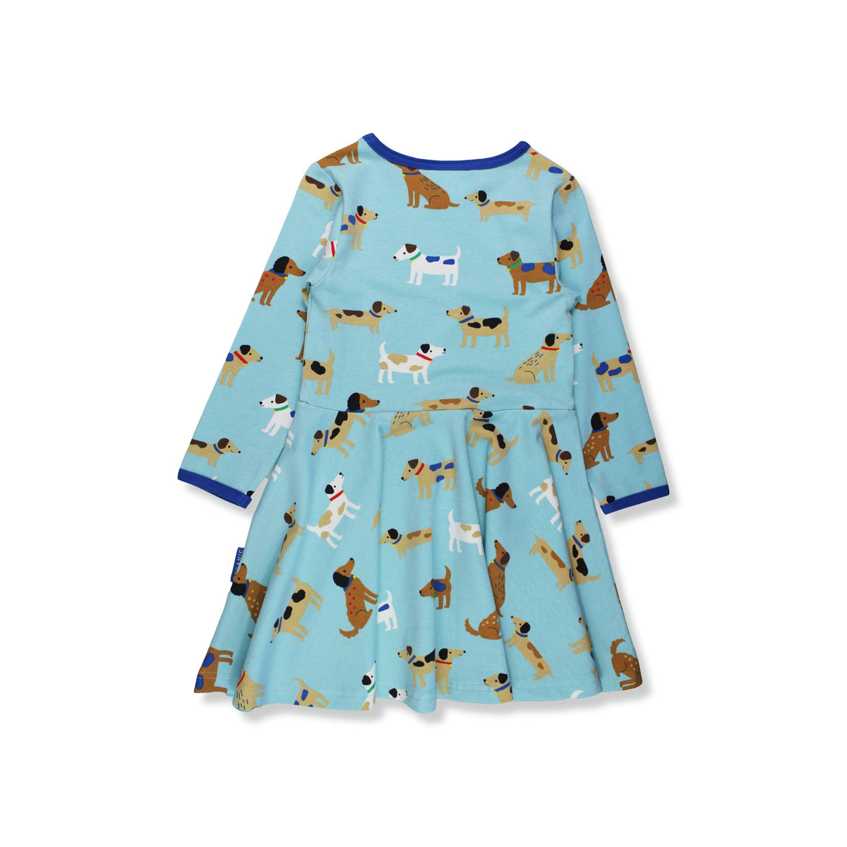 Organic Dog Print Long Sleeved Skater Dress-Toby Tiger-Modern Rascals