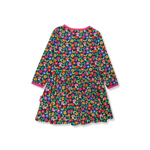 Organic Flower Print Long Sleeved Skater Dress-Toby Tiger-Modern Rascals