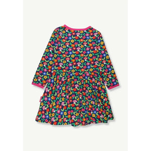 Organic Flower Print Long Sleeved Skater Dress-Toby Tiger-Modern Rascals