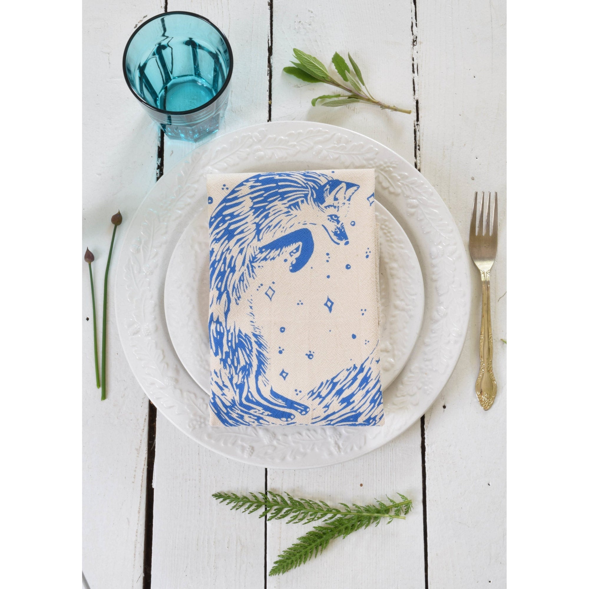 Scallop Edge Napkin - Set of 2 - Deep Blue – June Home Supply