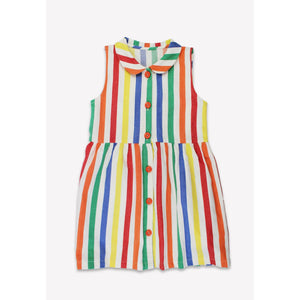 Organic Happy Stripe Woven Dress - 2 Left Size 2-3 & 7-8 years-Toby Tiger-Modern Rascals