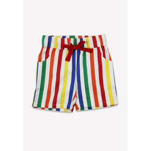 Organic Happy Stripe Woven Shorts - 1 Left Size 2-3 years-Toby Tiger-Modern Rascals