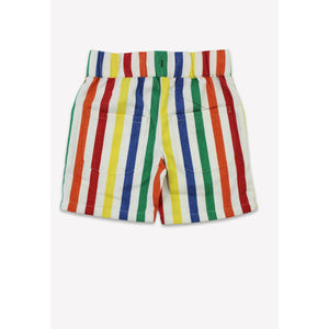 Organic Happy Stripe Woven Shorts-Toby Tiger-Modern Rascals