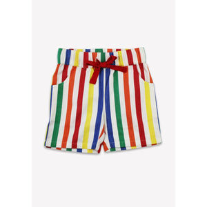 Organic Happy Stripe Woven Shorts-Toby Tiger-Modern Rascals