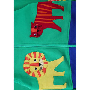 Organic Lion and Tiger Applique Hoodie - 1 Left Size 6-7 years-Toby Tiger-Modern Rascals