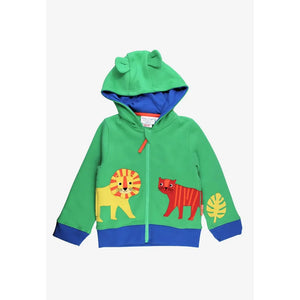 Organic Lion and Tiger Applique Hoodie-Toby Tiger-Modern Rascals