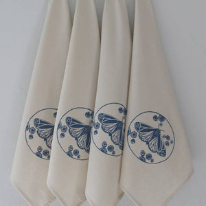 Organic Moth Cloth Napkins Set of 4 - Blue-Violet-Hearth and Harrow-Modern Rascals