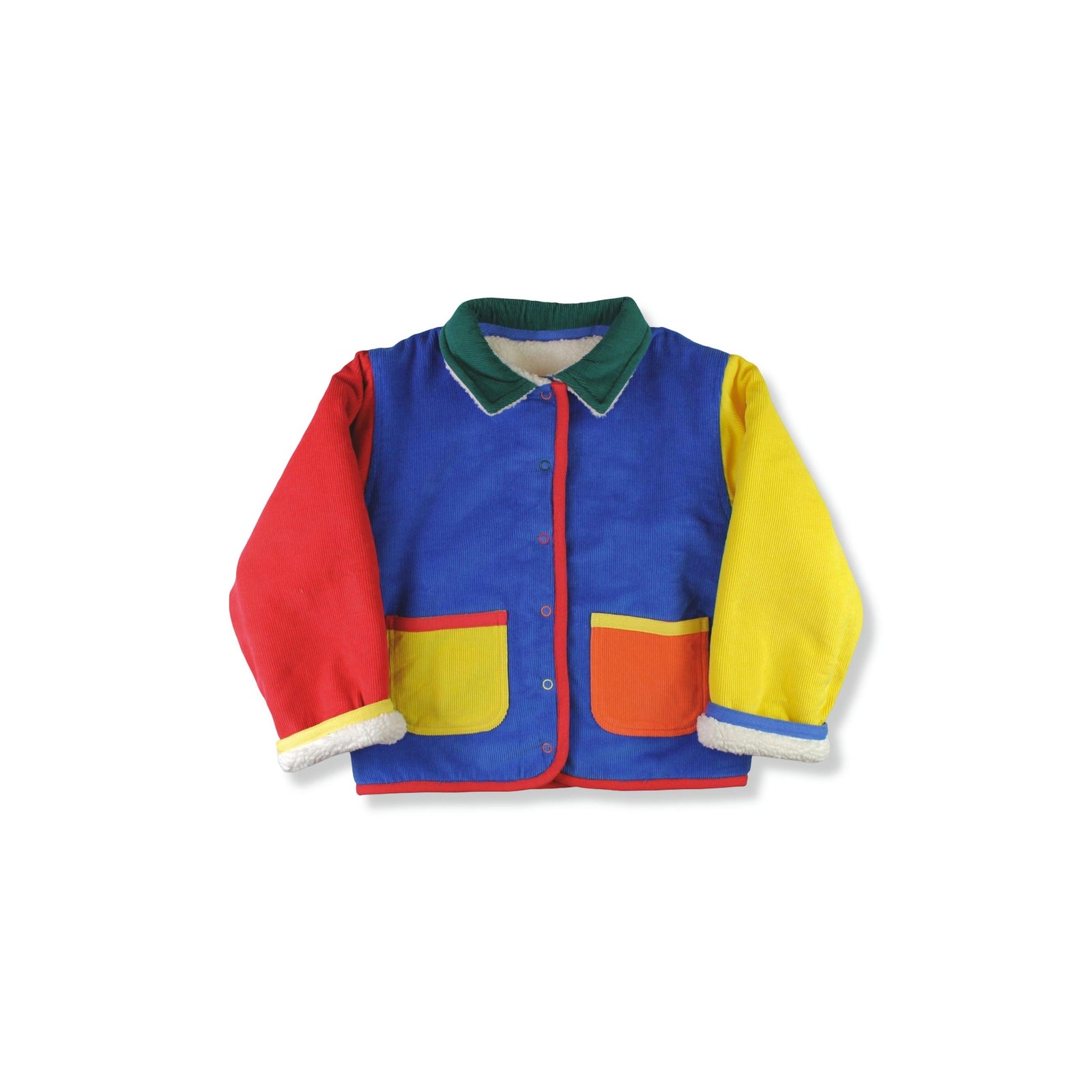Organic Multi Cord Reversible Faux Shearling Jacket-Toby Tiger-Modern Rascals