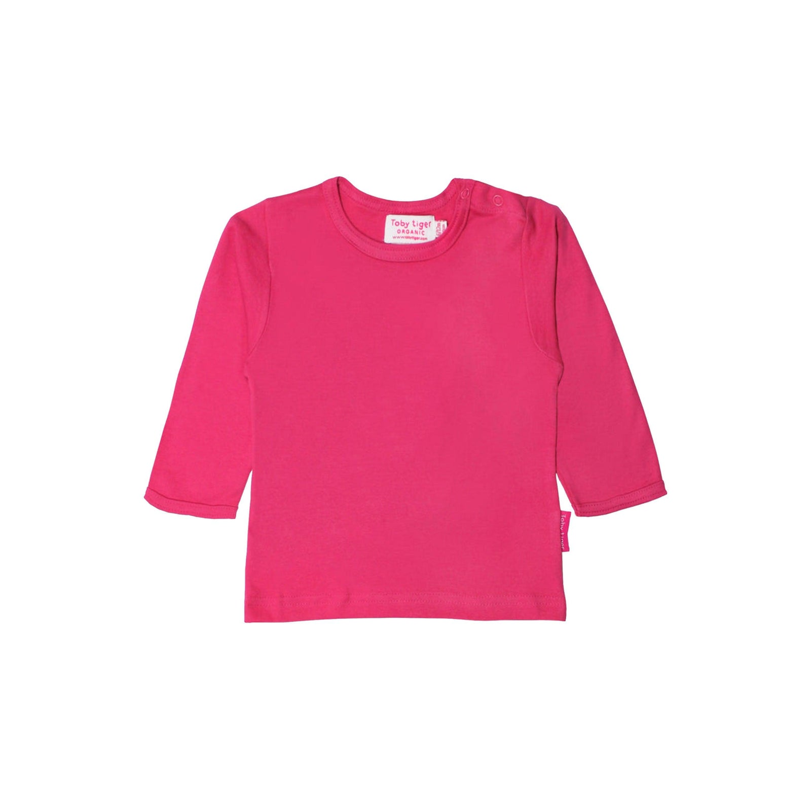 Organic Pink Basic Long Sleeve Shirt-Toby Tiger-Modern Rascals