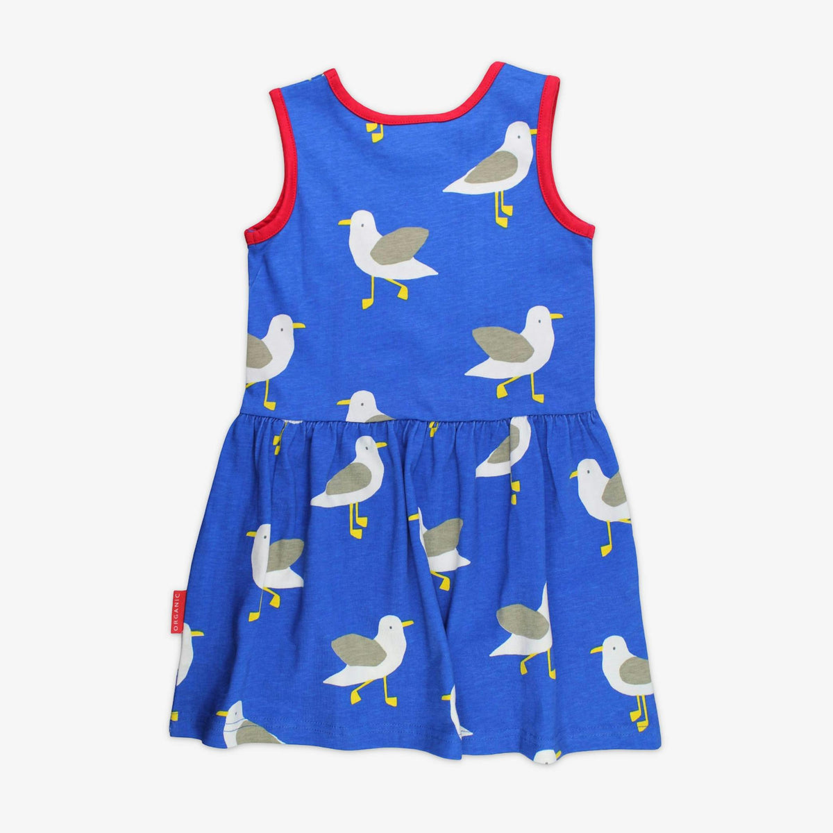 Organic Seagull Harbour Print Summer Dress - 1 Left Size 7-8 years-Toby Tiger-Modern Rascals