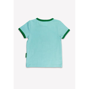 Organic Sheep Applique Short Sleeve Shirt - 1 Left Size 4-5 years-Toby Tiger-Modern Rascals