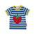 Organic Strawberry Applique Short Sleeve Shirt-Toby Tiger-Modern Rascals