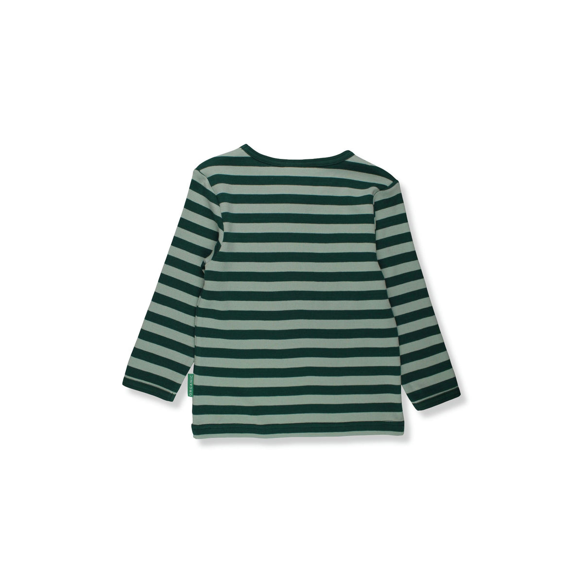 Organic Striped Fox Applique Long Sleeve Shirt-Toby Tiger-Modern Rascals