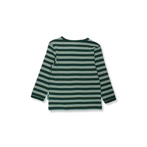 Organic Striped Fox Applique Long Sleeve Shirt-Toby Tiger-Modern Rascals