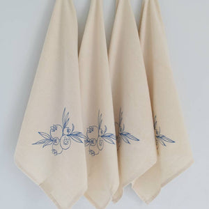 Organic Wild Blueberry Cloth Napkins Set of 4 - Blue-Violet-Hearth and Harrow-Modern Rascals