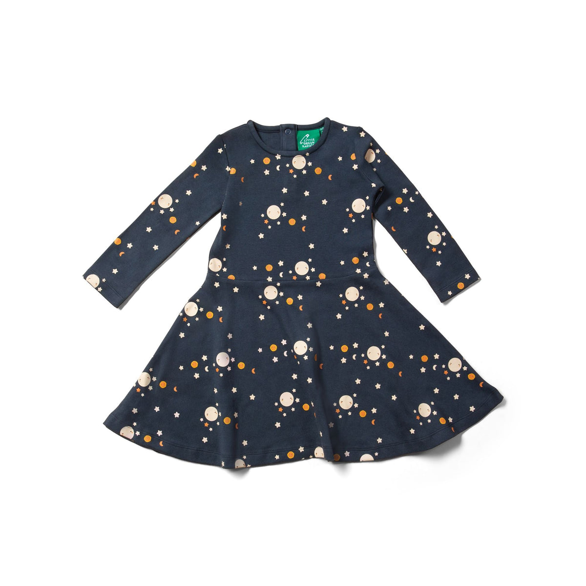 Over The Moon Long Sleeve Dress Spinny Dress - 1 Left Size 2-3 years-Little Green Radicals-Modern Rascals