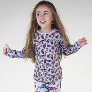 Owls Long Sleeve Shirt in Orchid Petal - 1 Left Size 3-4 years-Smafolk-Modern Rascals