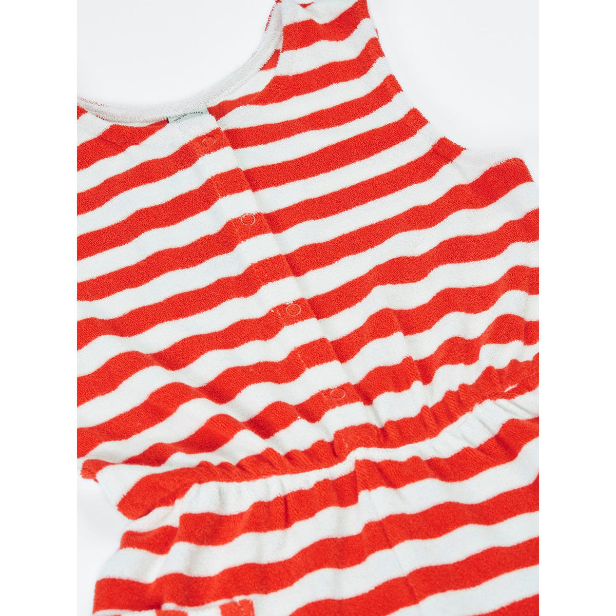 Papaya Stripe/Sun Harlyn Towelling Playsuit-Frugi-Modern Rascals