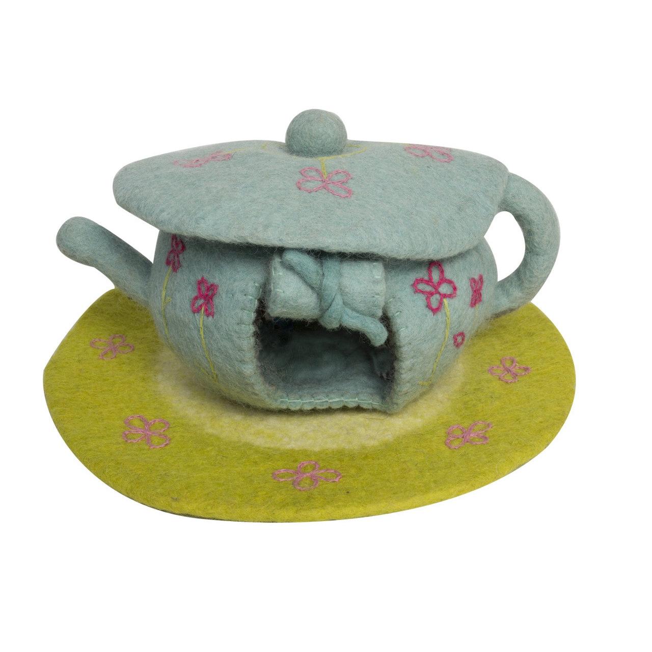Papoose Wool Felt Tea Cup House and Mat-Warehouse Find-Modern Rascals