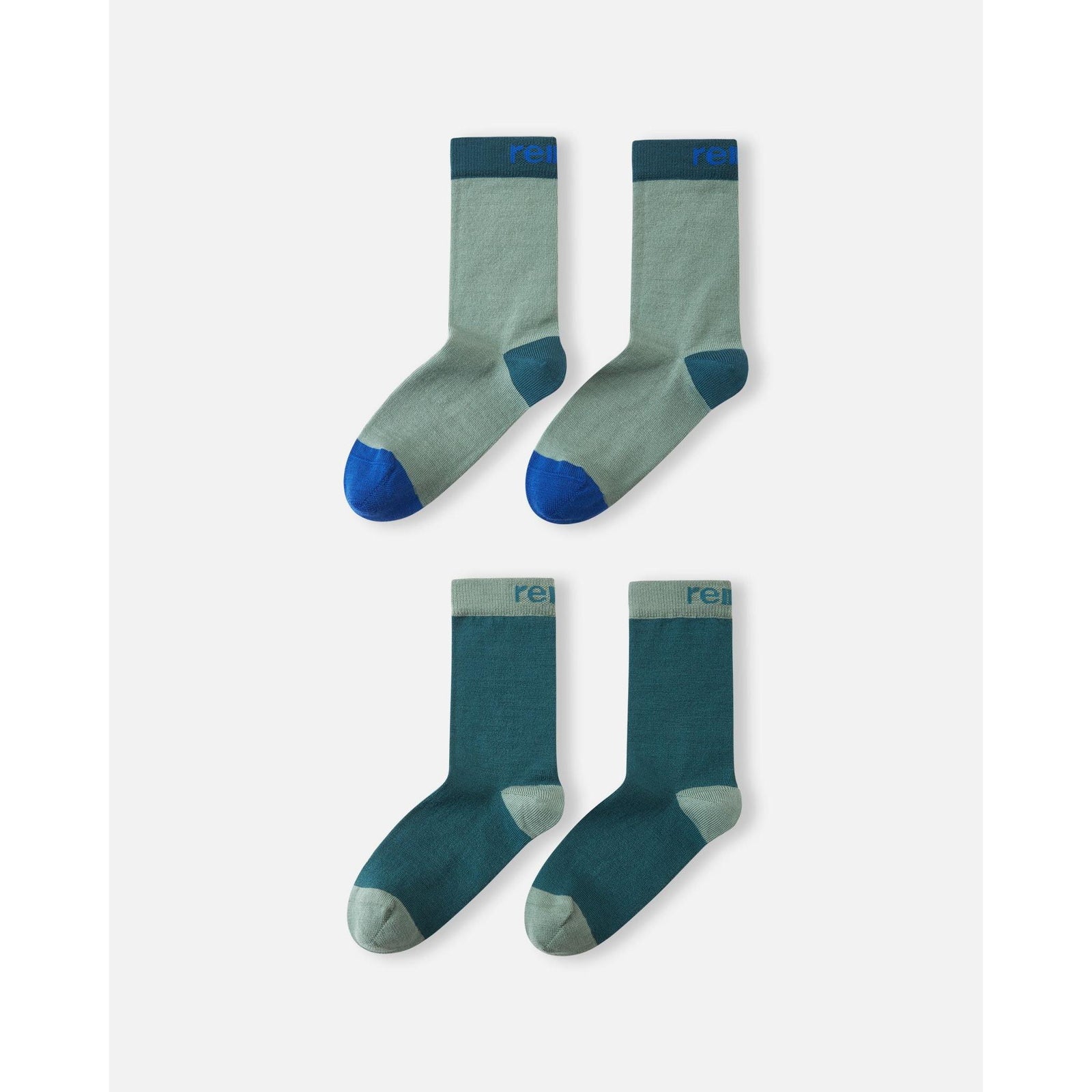 Parit Wool Blend Socks - 2 Pack - Dark Teal-Reima-Modern Rascals